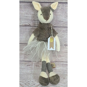 Debi Lilly Design Plush Ainsley Doe Deer Stuffed Animal Brown White 15.5" New